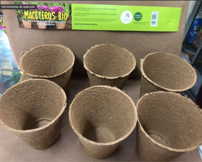 Macetas Biodegradables  Pack 6 Unidades