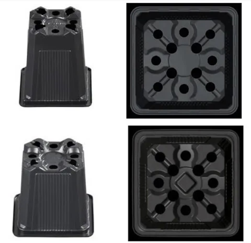 Pote Cuadrado Negro VQF 11x11x11,52