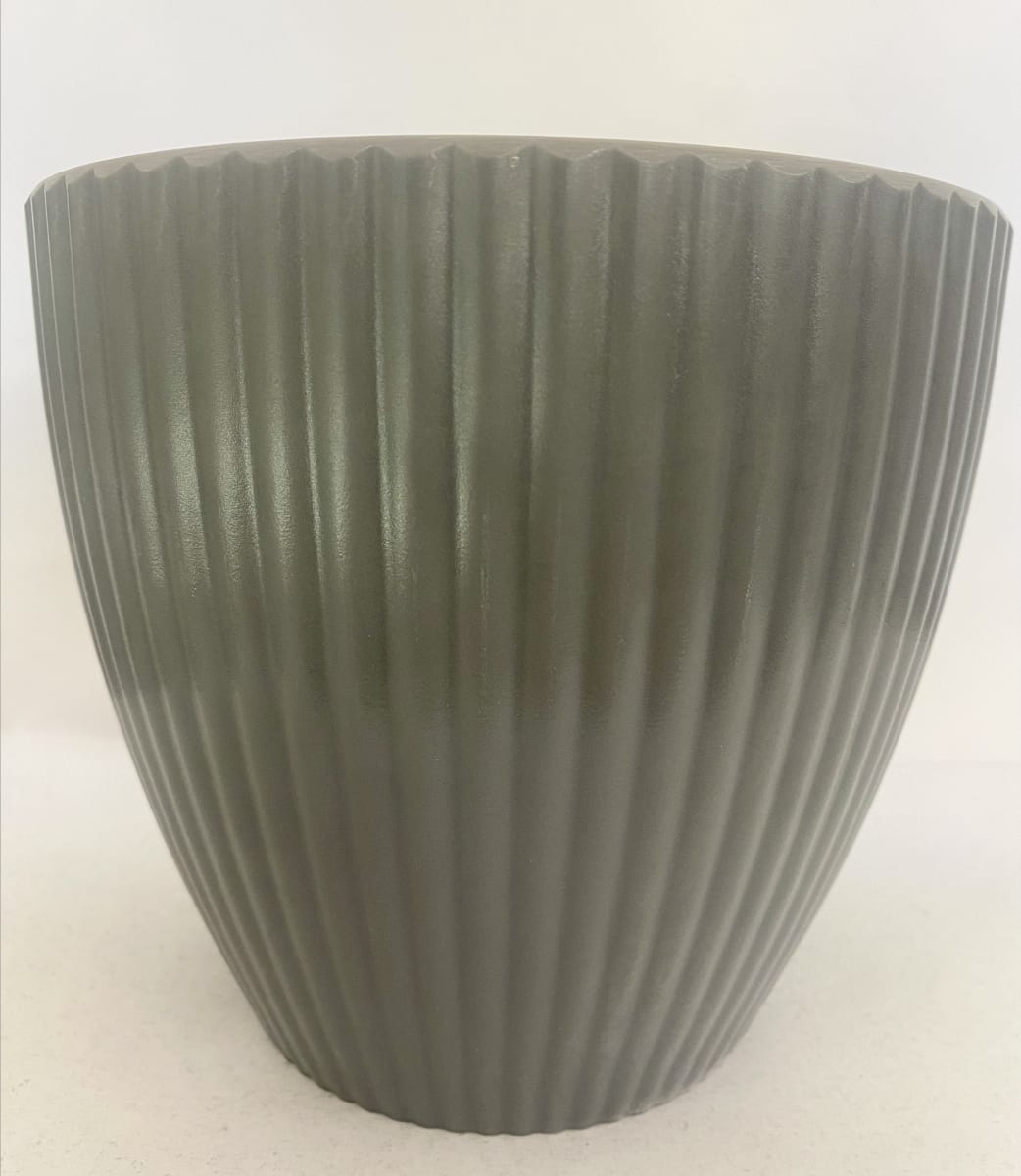 Maceteros Rayado Color Gris de Resina1