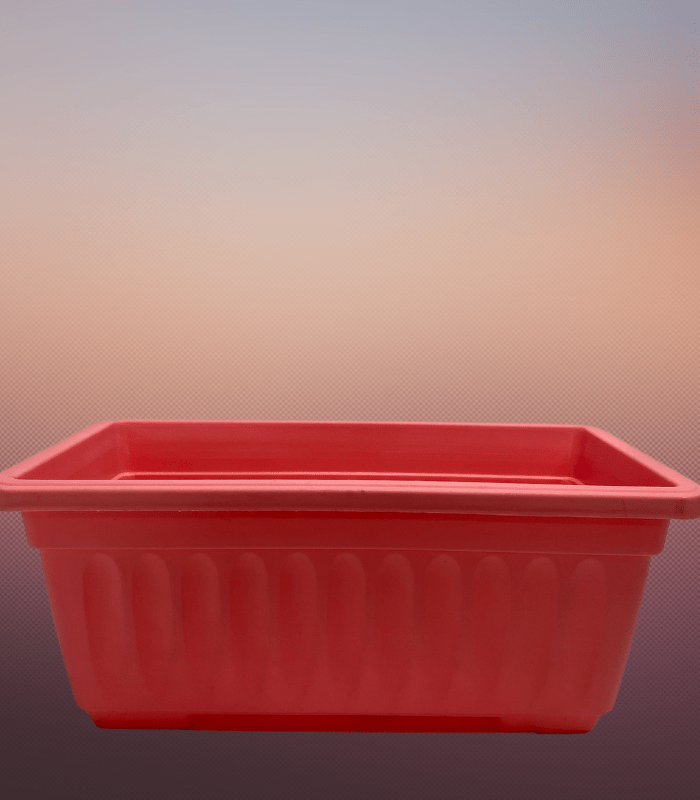 Jardineras.Estriada Rectangular. Rosada. 34,x19 CM1