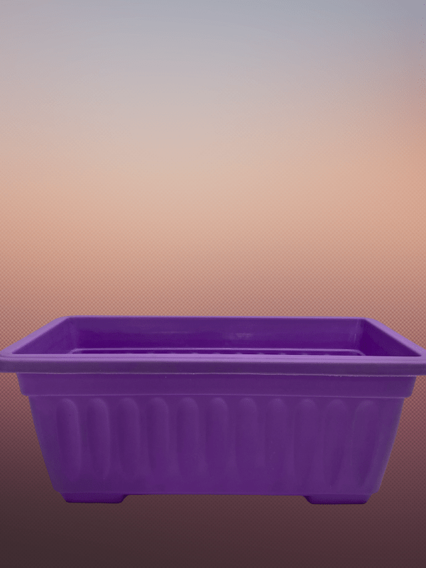 Jardinera Estriada Rectangular. Violeta 34,x19 CM1