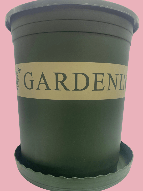 Maceteros Gardening con Plato Verde: 28x31 CM1