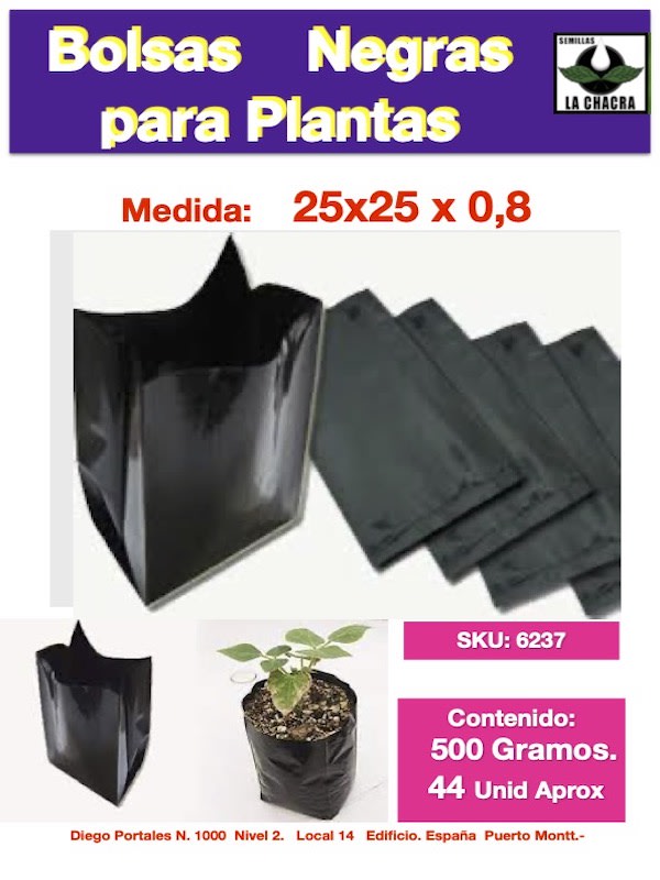 BOLSA NEGRA CON FUELLE. 25X25X0,8. 500 GRAMOS1