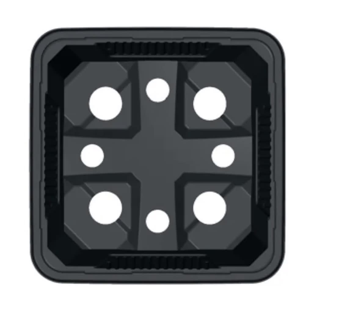 Pote Cuadrado Negro VQF 9X9X9,52