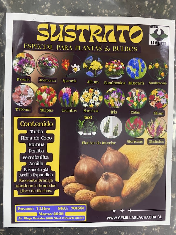 Sustrato Especial Bulbos & Plantas.  Envase1 Litro.1
