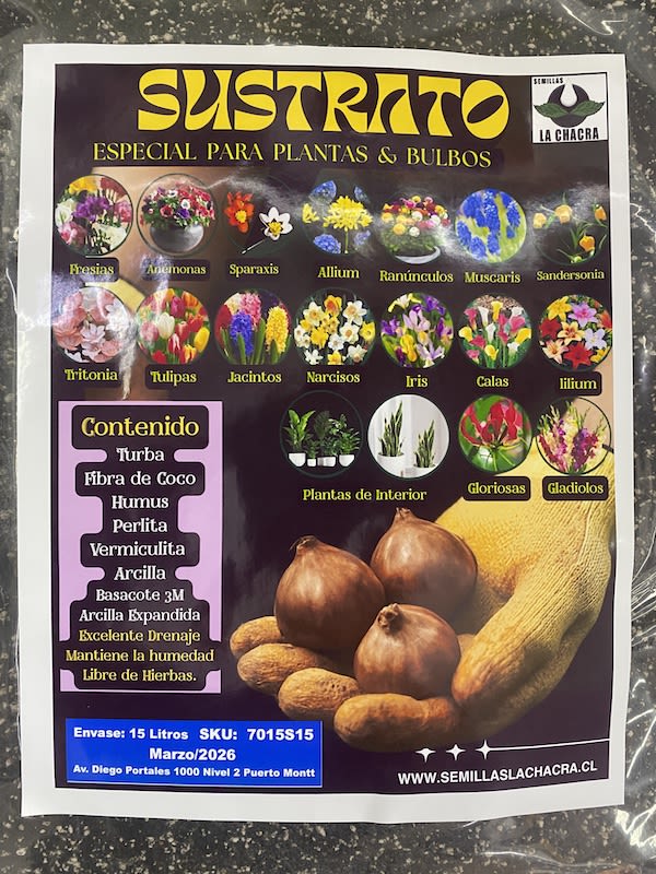 Sustrato Especial Bulbos & Plantas.  Envase  15 Litros.1