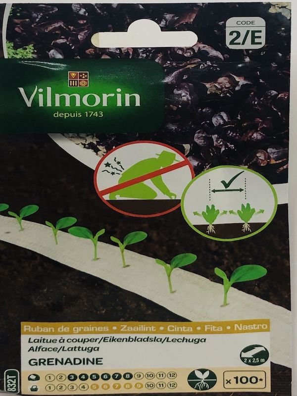 Cinta de Semillas Biodegradables Lechuga Grenadine1