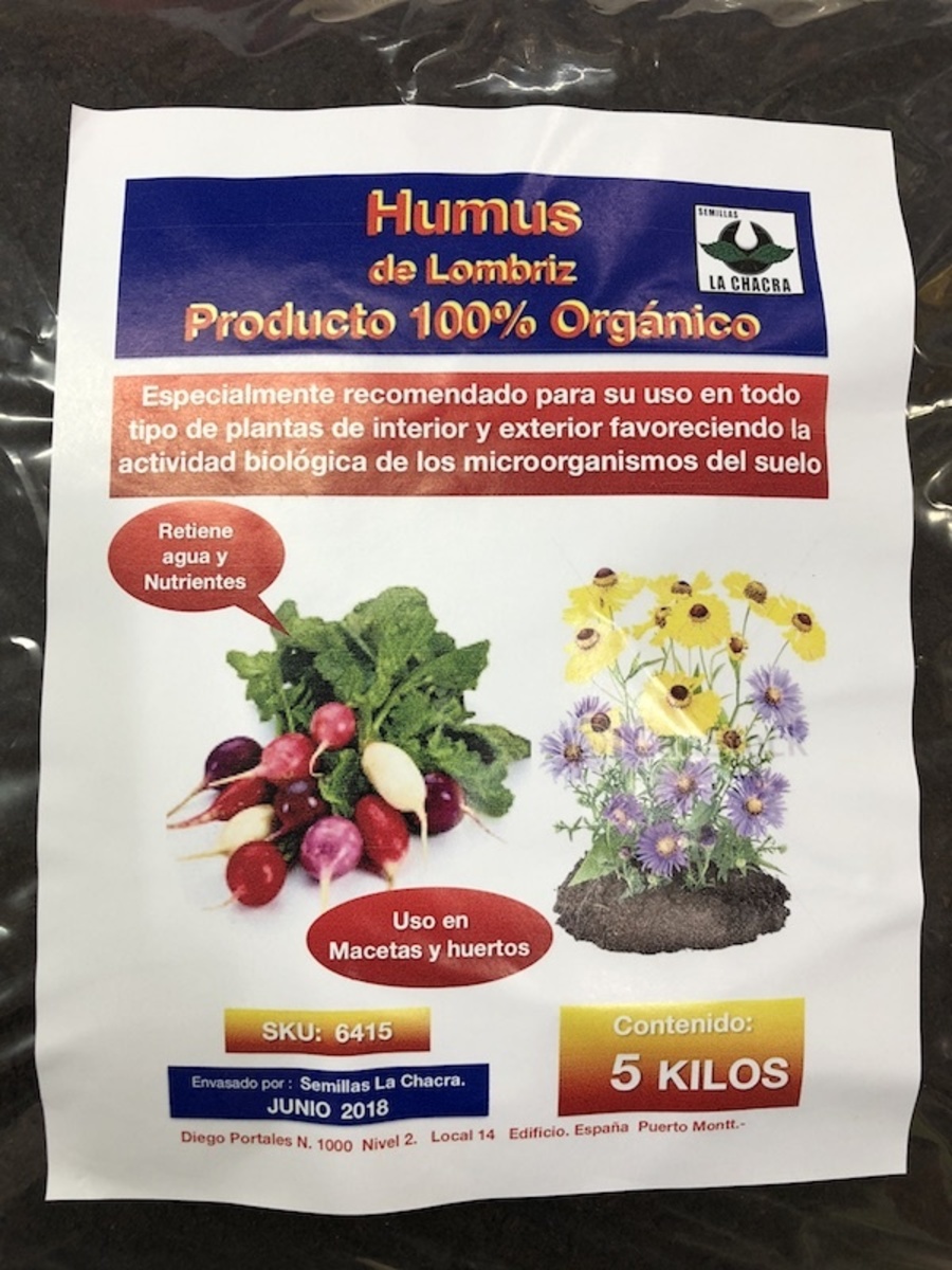 Humus de Lombriz . 5 Kilos La Chacra1