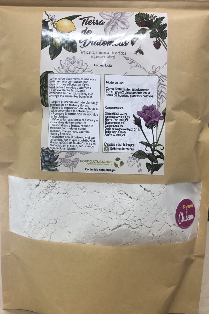 TIERRA DIATOMEAS 500 Gms. (Fertilizante-Enmienda e Insecticida Orgánico)1