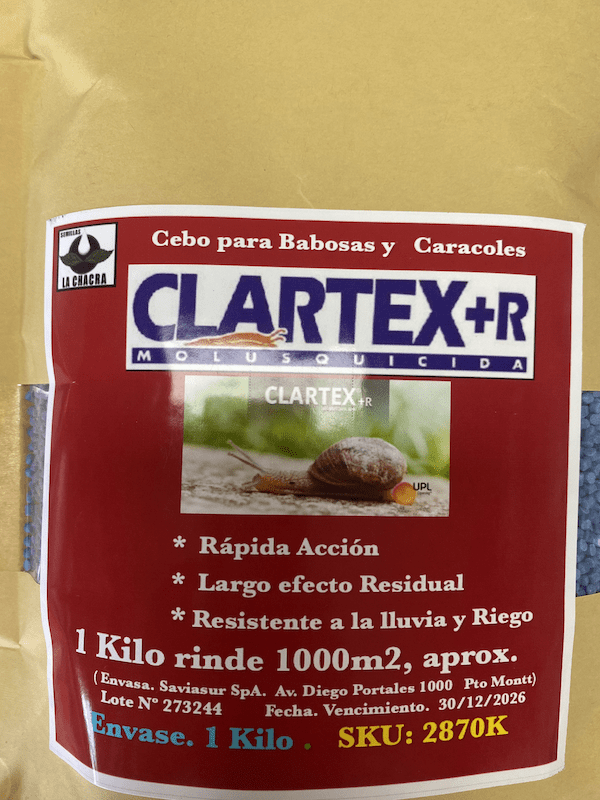 Cebo Para Caracoles y Babosas Clartex +R. Sachet  Kilo1