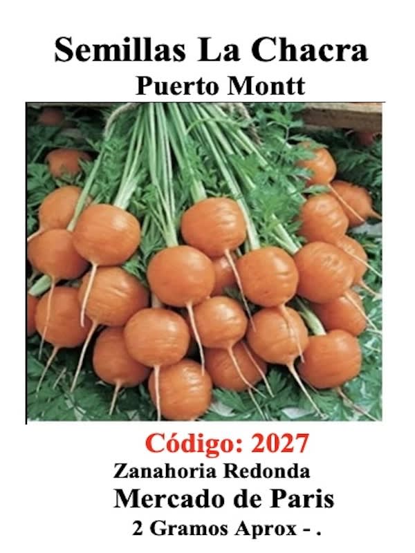 Zanahoria Redonda. Mercado de Paris.  2 Gramos.-1