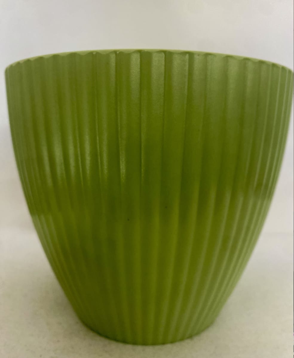 Maceteros Rayado Color Verde de Resina1