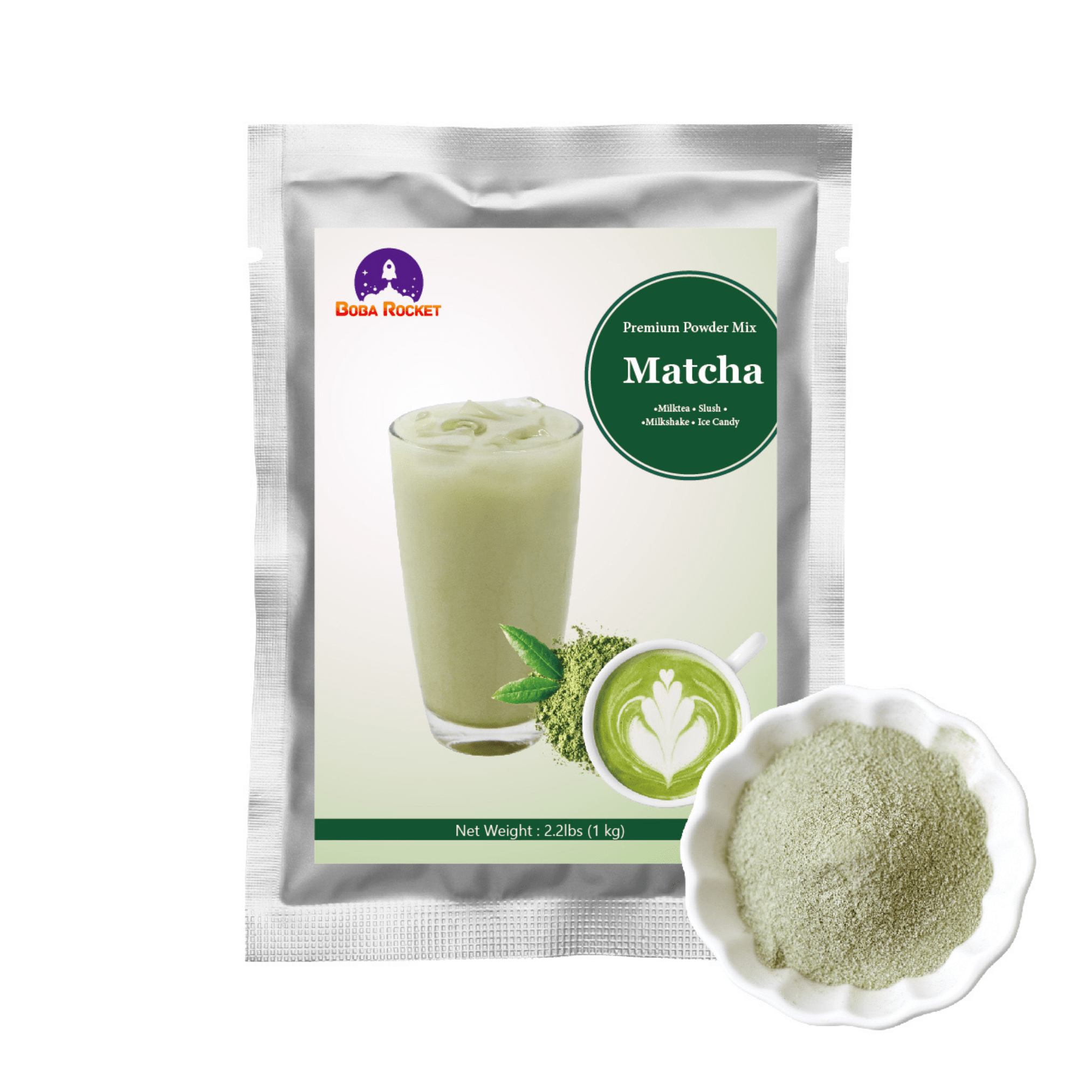 CONCENTRADO LATTE EN POLVO SABOR MATCHA 1KG MATCHA 1KG