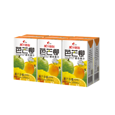 JUGO MIXTO GUAYABA, MANGO, NARANJA 300ML PACK 6UND1