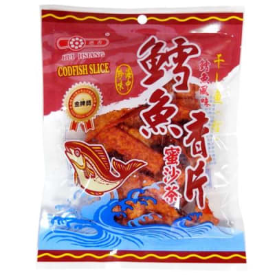 SNACK PICANTE SABOR BACALAO BAÑADO EN SALSA SATAY TAIWANESA CON MIEL 80G1