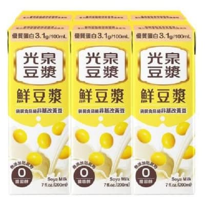 BEBIDA DE SOYA 200ML PACK 6UND1