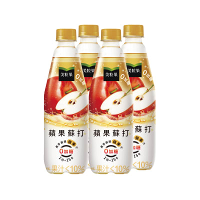 BEBIDA SABOR A MANZANA SIN AZUCAR AÑADIDA 500ML PACK 4UND1
