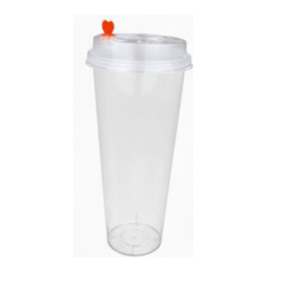 VASOS TRANSPARENTES ALTOS PP 700ML CON TAPA 50UNDS1