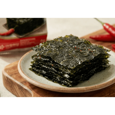 SNACK DE ALGAS TOSTADAS SABOR KIMCHI CON ACEITE DE SESAMO Y PERILLA 4GR1