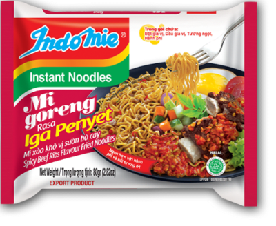 FIDEO INDOMIE INST SABOR COSTILLA DE VACUNO PICANTE 80Gr1