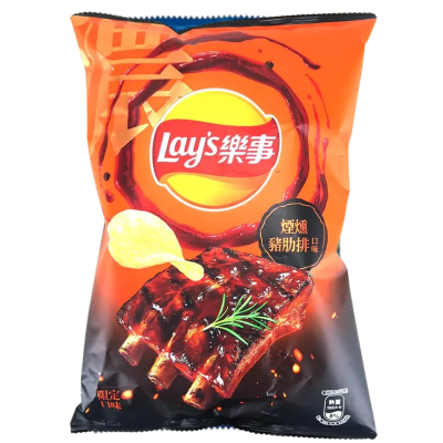 PAPAS FRITAS SABOR COSTILLA DE CERDO AHUMADO 34GR1