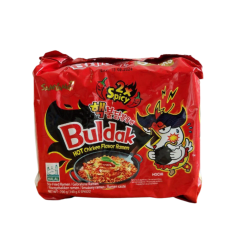 RAMEN INST SABOR POLLO EXTRA-PICANTE X2 BULDAK 140GR PACK 5UND (INTER)