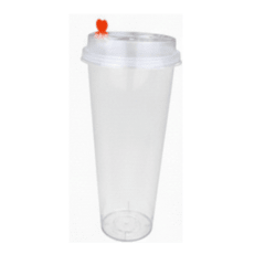 VASOS TRANSPARENTES ALTOS PP 700ML CON TAPA 50UNDS