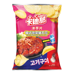 PAPAS ONDULADAS SABOR KIMCHI CON PANCETA DE CERDO 75GR
