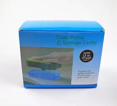 DISPENSADOR DE JABON LAVALOZAS BOMBA ESPONJA CON RECIPIENTE