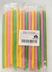 BOMBILLAS PLASTICAS PARA BUBBLE TEA 100UNDS COLOR