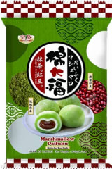MOCHI MALVAVISCO DE MATCHA CON POROTO ROJO