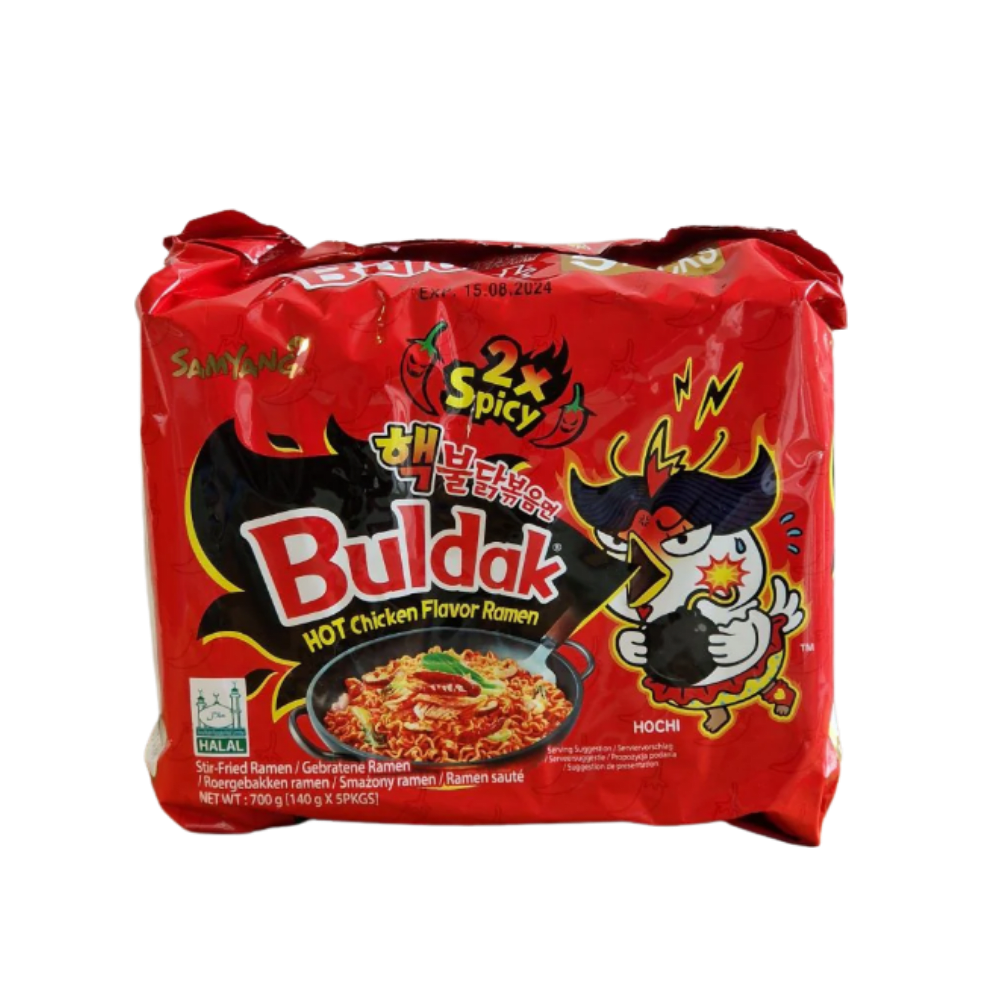 RAMEN INST SABOR POLLO EXTRA-PICANTE X2 BULDAK 140GR PACK 5UND (INTER) 1