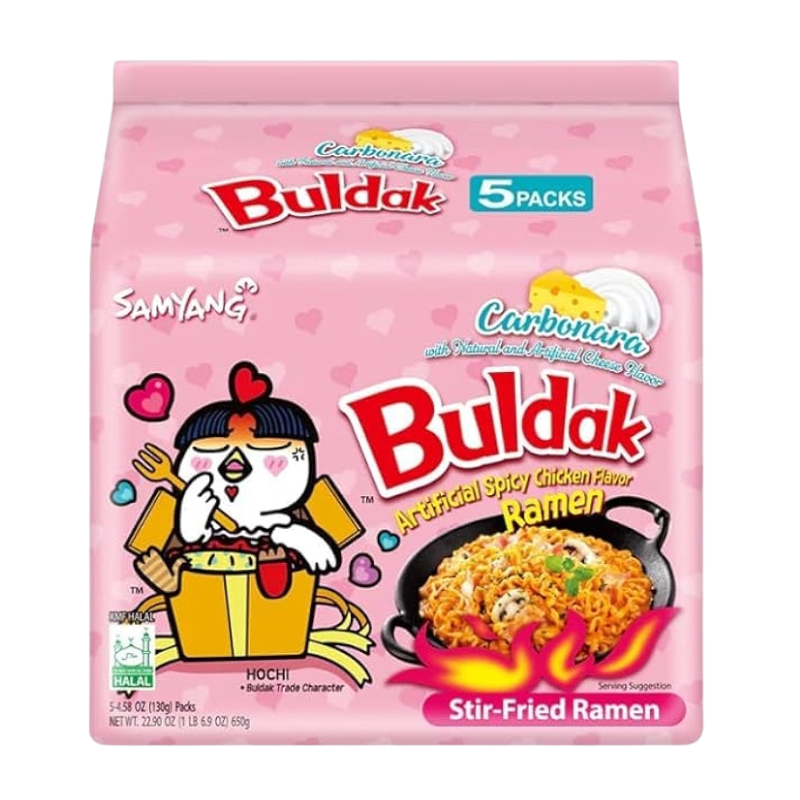 RAMEN INST POLLO PICANTE CON CARBONARA 130GR PACK 5UND (INTER) 0