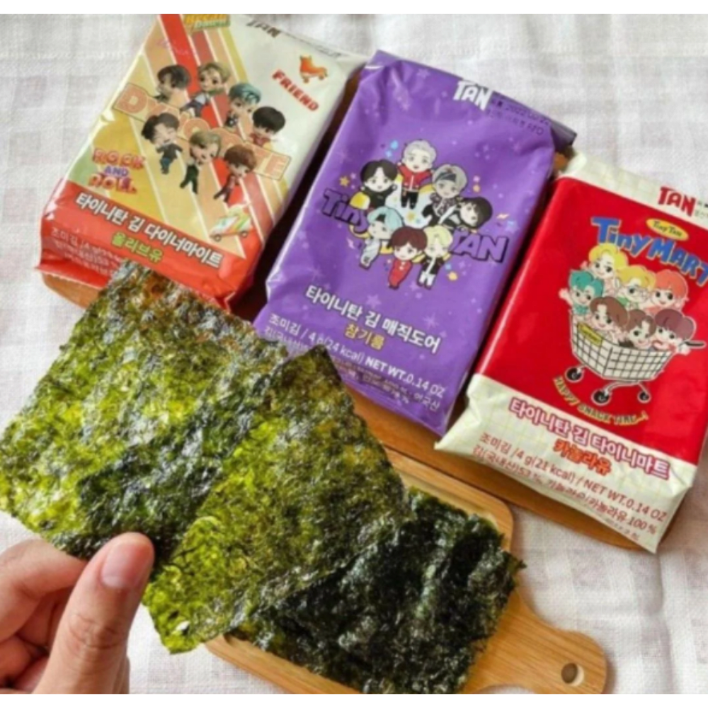 SNACK DE ALGAS COREANAS SABOR  ACEITE DE SESAMO 4GR (BTS)3