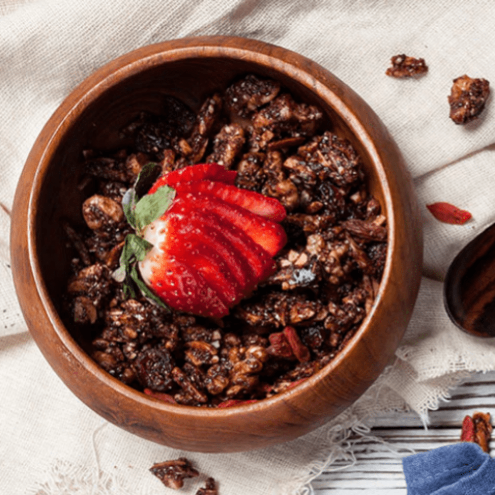GRANOLA DE CHOCOLATE CON FRUTOS ROJOS 25GR1