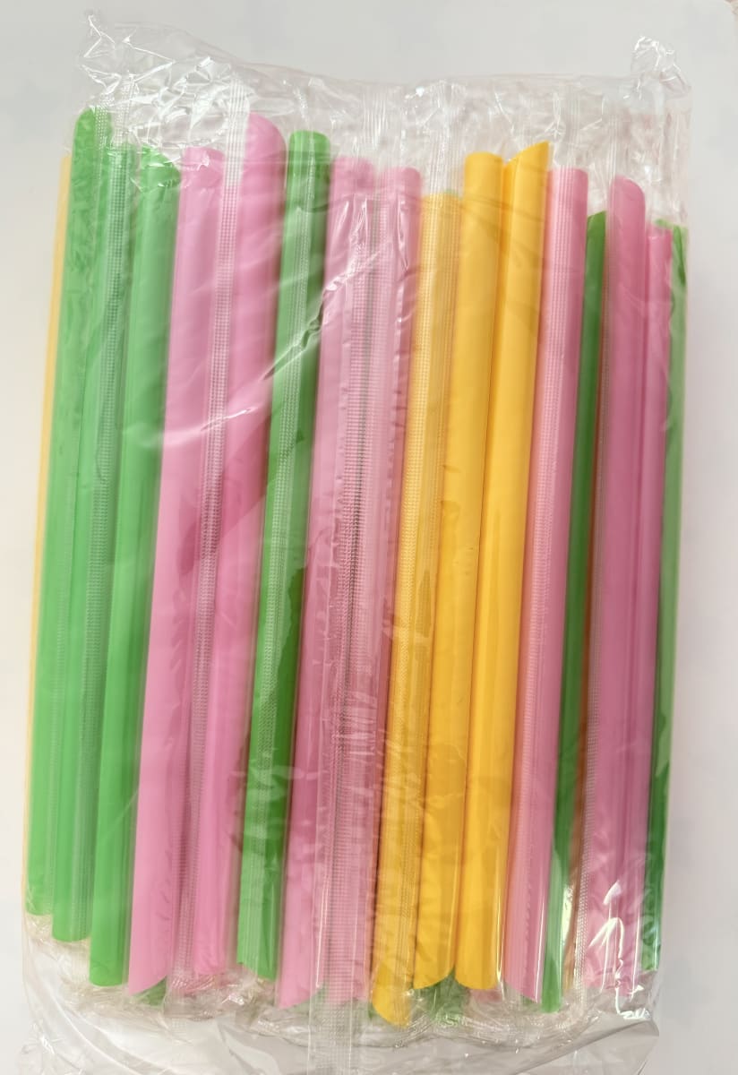 BOMBILLAS PLASTICAS PARA BUBBLE TEA 100UNDS COLOR2