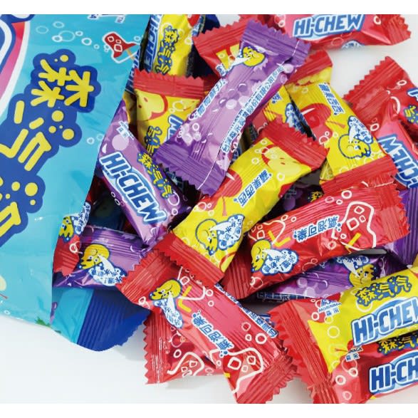 CARAMELOS MASTICABLES DE UVA, MANZANA Y COLA 90GR2