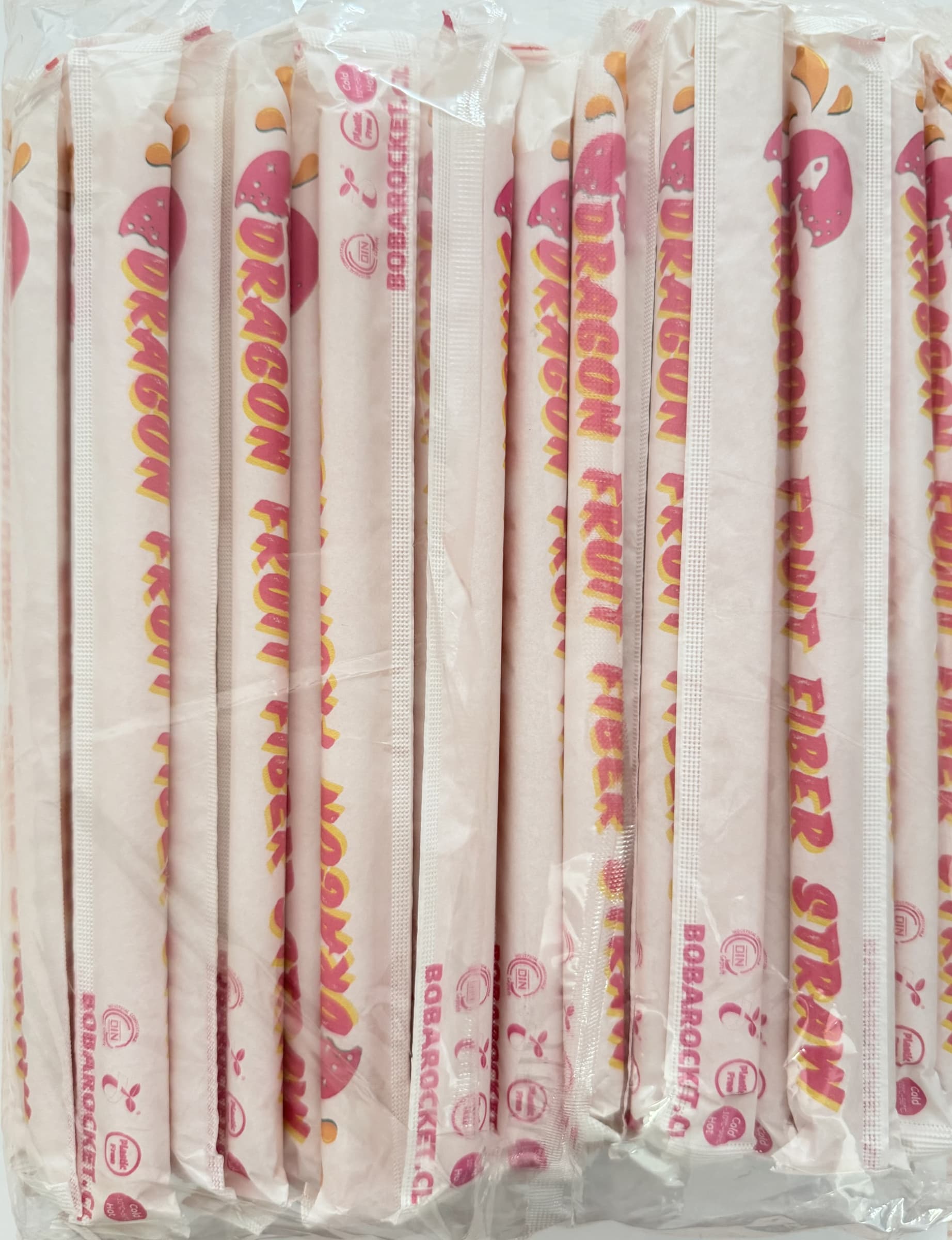 BOMBILLAS DE FIBRA DE FRUTA DE DRAGON 100UND-12MM*230MM 100UND