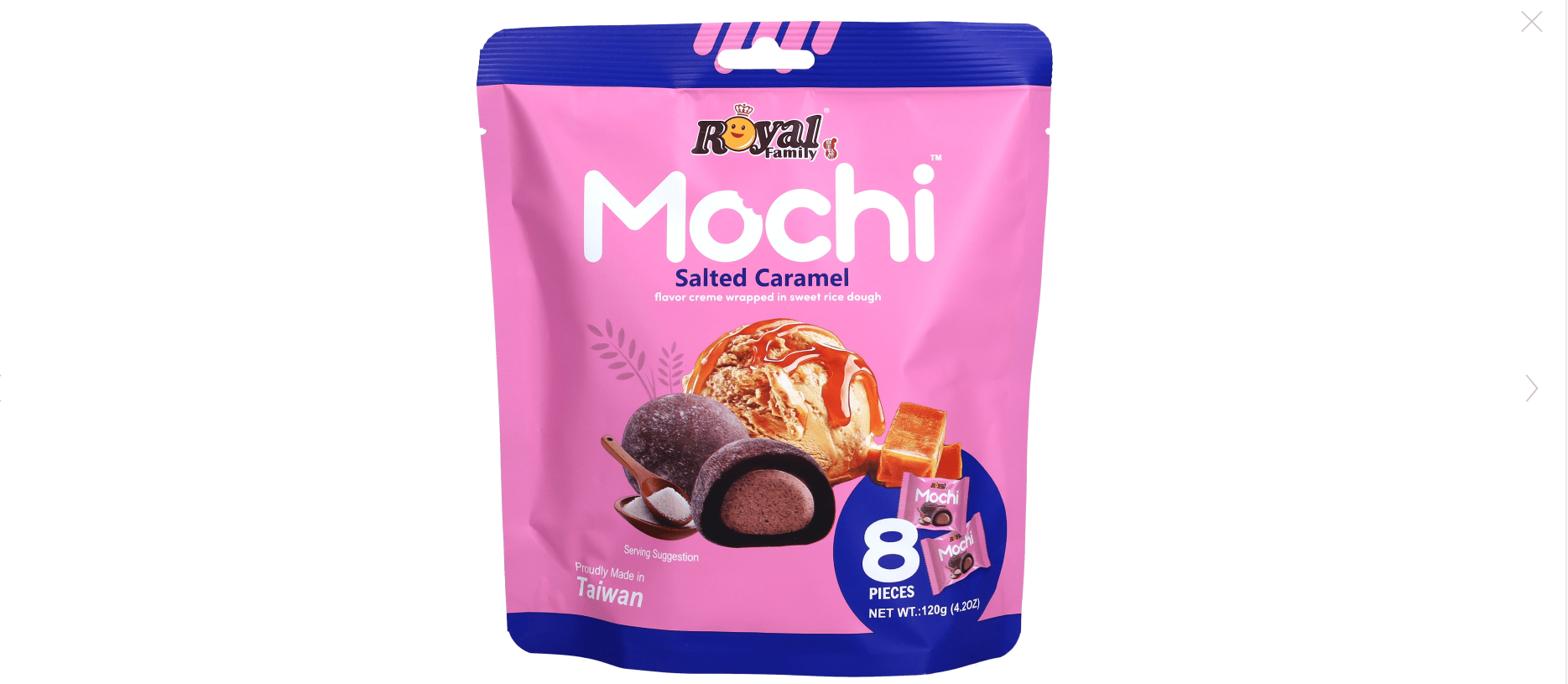 MOCHI VEGANO RELLENO DE CARAMELO Y SAL (SIN GLUTEN) 120GR CARAMELO Y SAL 120GR (SIN GLUTEN)