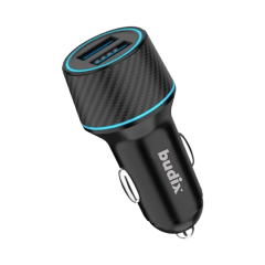 Cargador de Auto Budix 52.5W QuickCharge 3.0 165-1