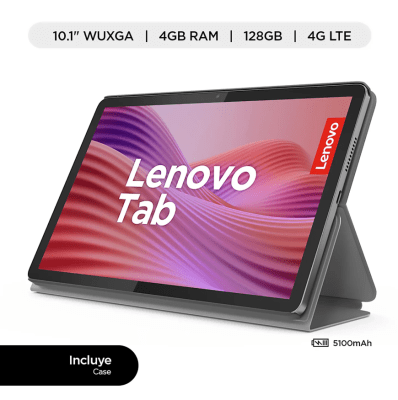 TABLET LENOVO TAB + FOLIO CASE  4GB + 128 GB 10.1¨ WUXGA 4G LTE