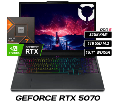 LENOVO LEGION 5 15AKP10 RYZEN AI7 350 32GB DDR5 1TB SSD RTX5070 8GB 15.1´ WQXGA (83F10012LM)