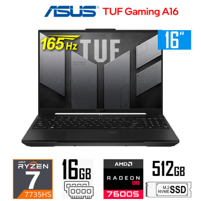 ASUS TUF A16 FA617NS RYZEN 7 7435HS 16RAM DDR5 512GB SSD RX7600S 8GB 16