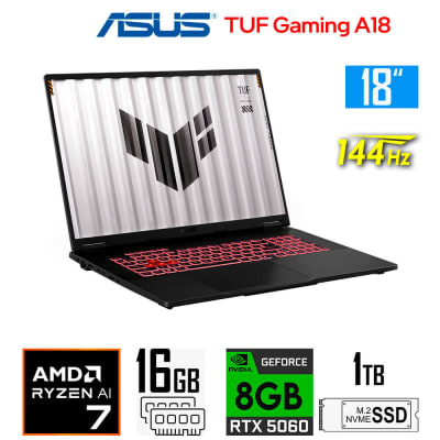 ASUS TUF A18 RYZEN 7 260 16GB DDR5 1TB SSD RTX 5060 8GB 18