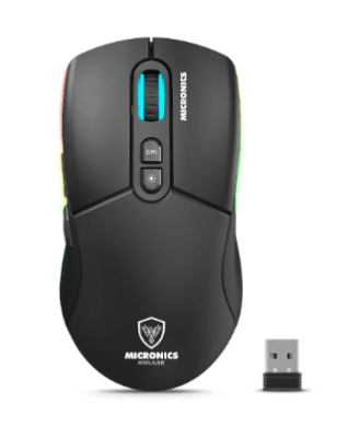 MICRONICS MOUSE GAMER MACHINE MIRAGE 3 WL/BT/RECARGABLE1