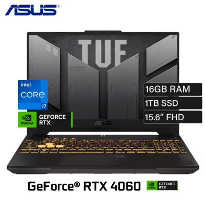 ASUS TUF F15 FX507VV CORE I7-13620H SSD 1TB RAM 16RAM DDR5 15.6 FHD 144HZ TARJETA RTX 4060 8GB