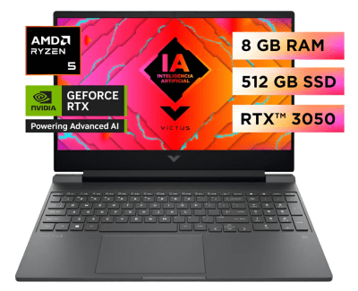 HP VICTUS 15-FB3009LA RYZEN 5 8645HS 8GB DDR5 512GB SSD RTX 3050 6G 15.6