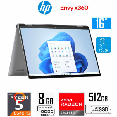 HP ENVY X360 2 IN 1 16-ad0013dx RYZEN 5 8640HS APU 8RAM LPDDR5 512SSD 16