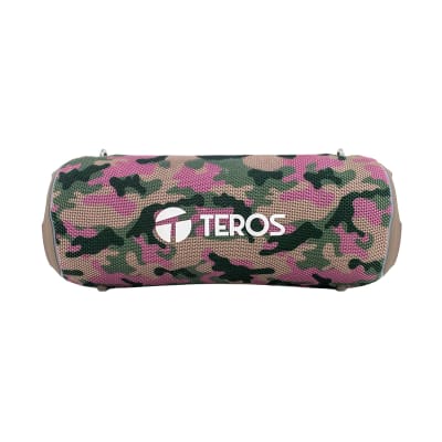 TEROS Parlante Ultra TE-6046M, BT 5.3, RGB, TWS, color marrón militar camuflado