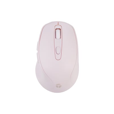 TEROS Mouse inalámbrico TE-1234S, 2.4GHz, 6 botones, USB, rosado